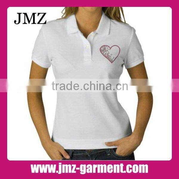 100% cotton high quality polo shirt design for women
