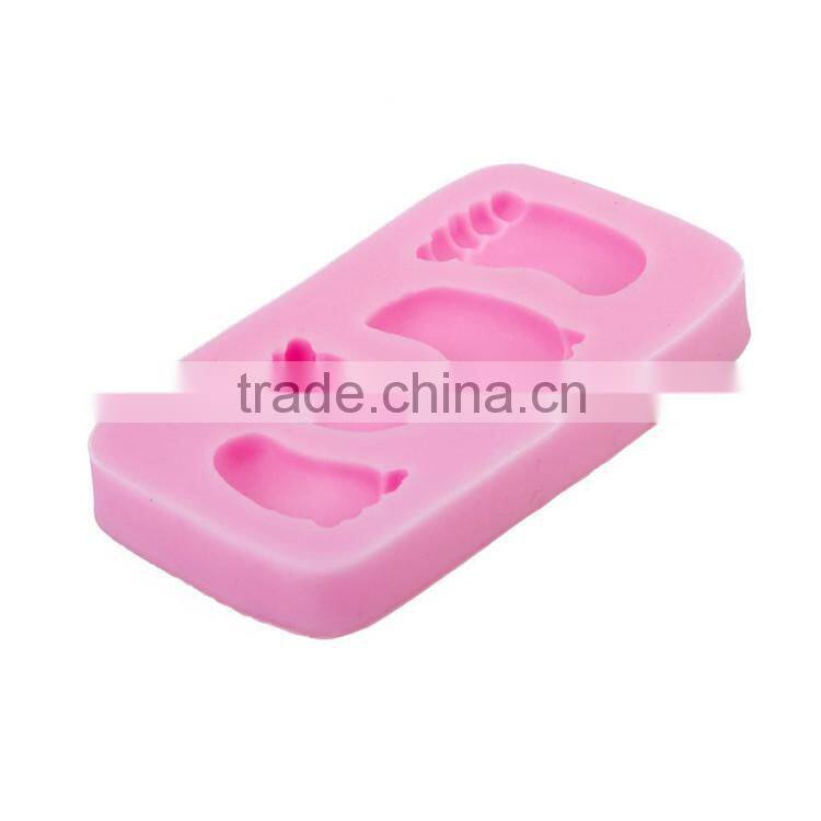 OEM welcome factory price novelty footprint silicone soap molds