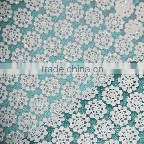 Mesh design fabric material for high heels shoes material usage