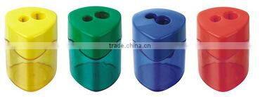 Eco-friendly material two hole pencil sharpener for kids