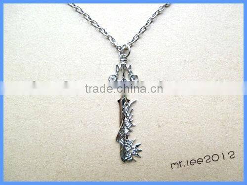 Kindom Hearts Sora Roxas Keyblade/Key Blade Oathkeeper+Oblivion+Ultima Pendant Charm Necklace