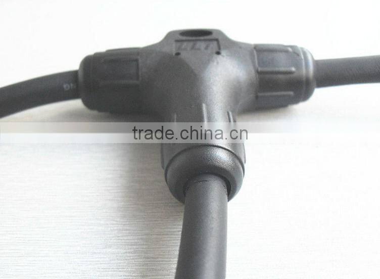 IP67 LLT 3-way Tee connector led lighting accessory waterproof T connector