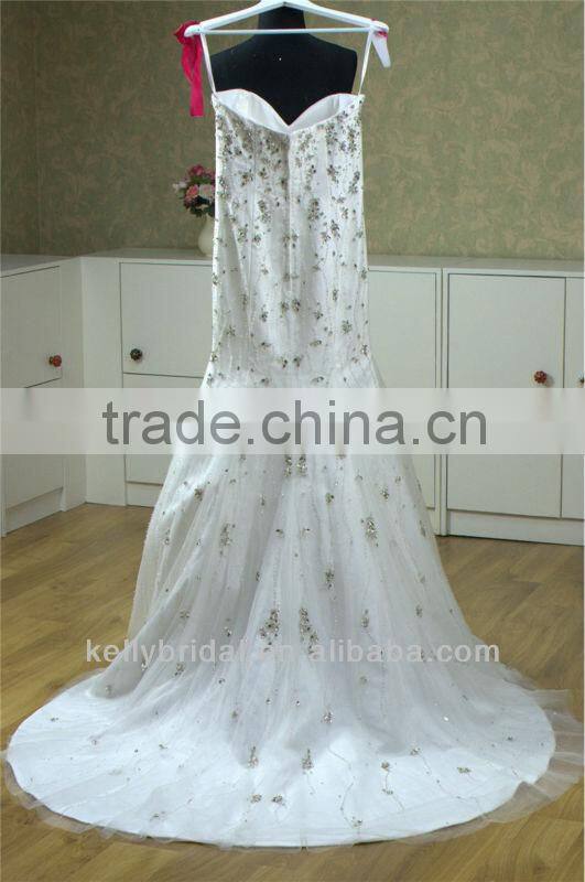 elegant boxes white and silver traditional wedding dress