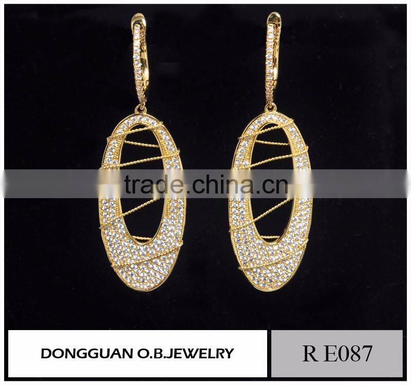 Fashion imitation jewellery/brass earring jewelry hanging stud earrings