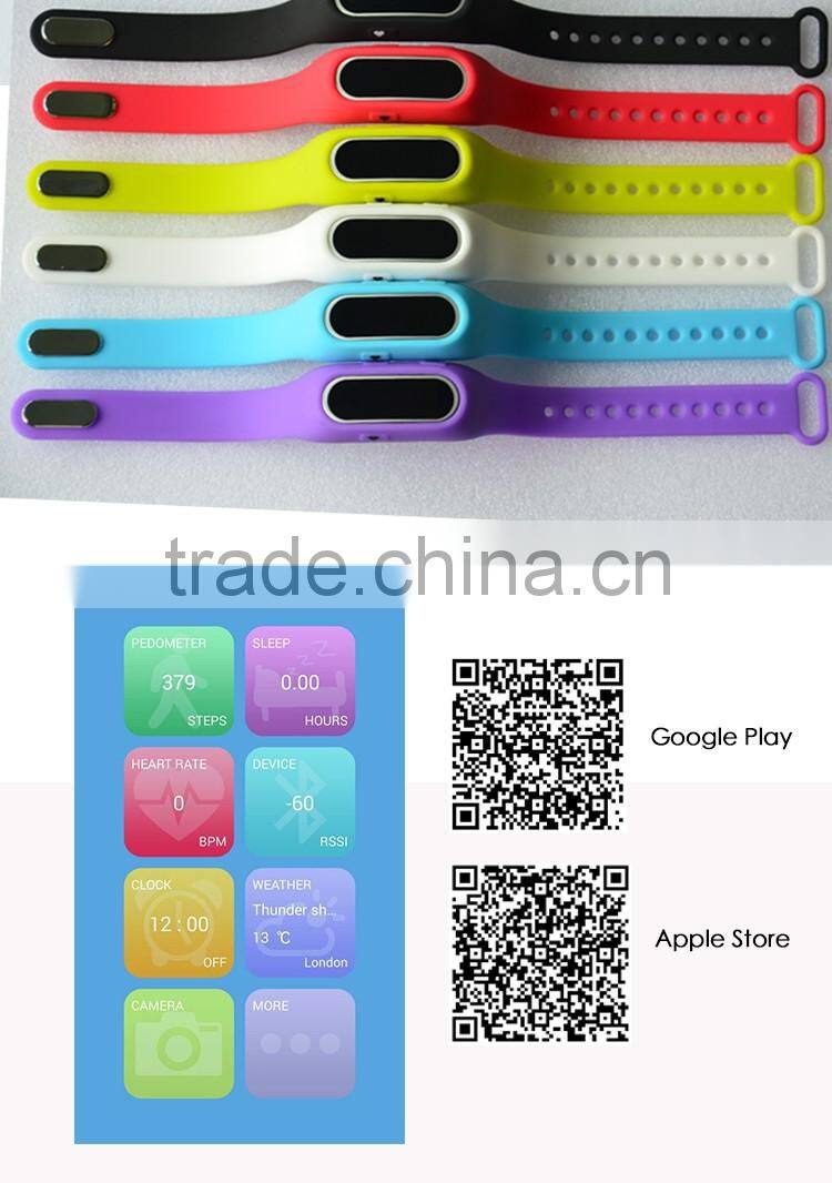 fitness track smart band with heart rate monitor wristband