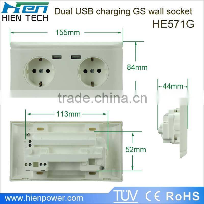 New arrival doubel ac plug outlet eu electric socket for hotel room household