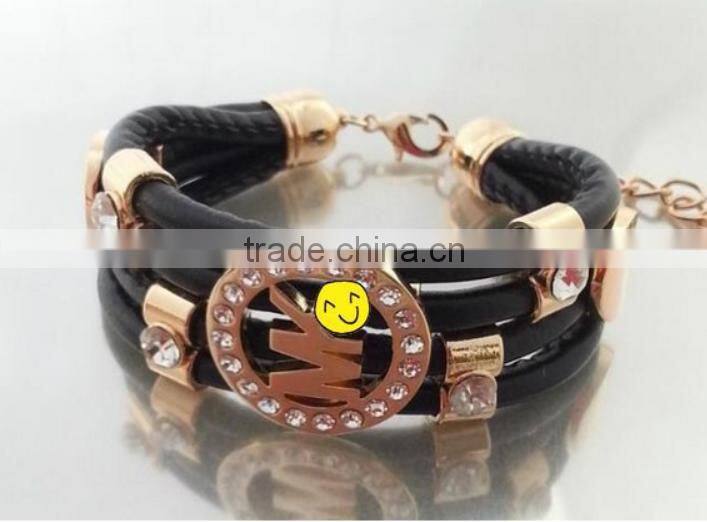 fashion vintage Pu leather lady leather bracelet arm band