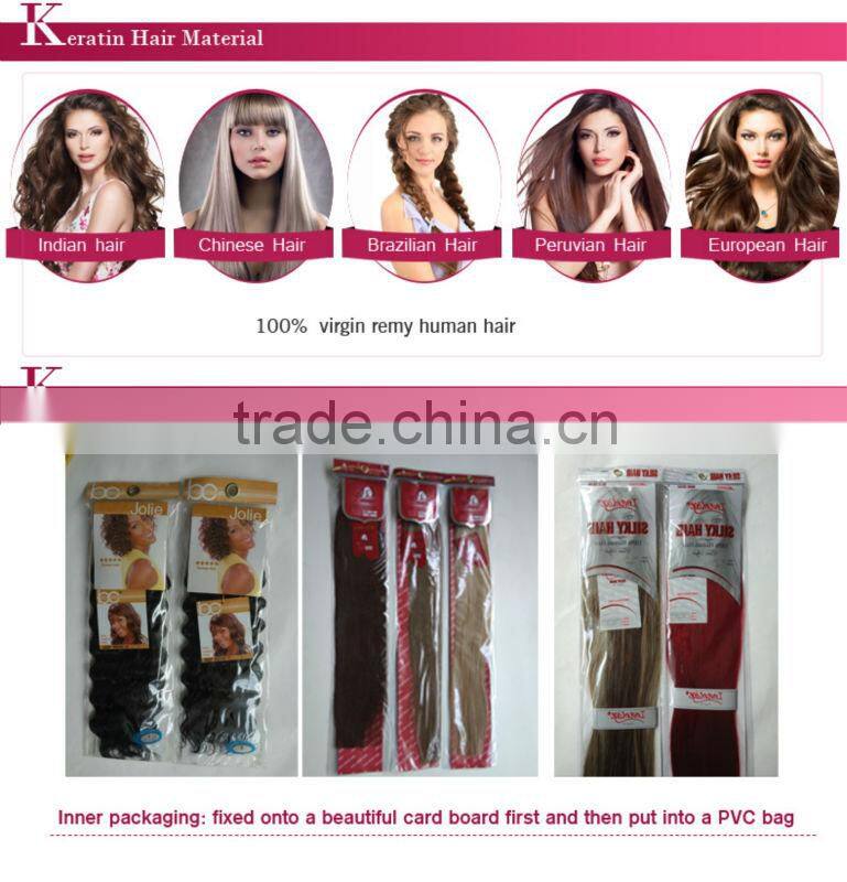 Popular in Europe Premium quality U or Nail tip human hair extension