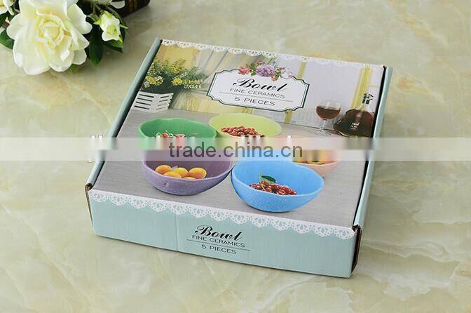 Wholesale Europe style Embossed ceramic bowl porcelain bowl