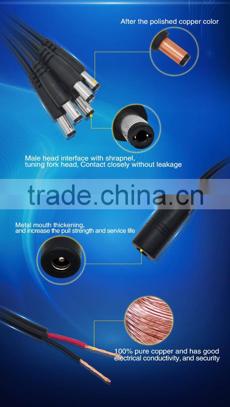 5.5 x 2.1mm DC Power Plug to Socket CCTV Lead Cord DC Extension Cable five in one