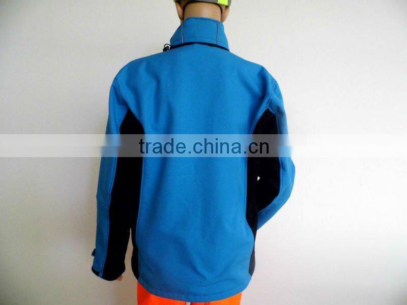 EN1149-3 anti static men's waterproof blue softshell jacket