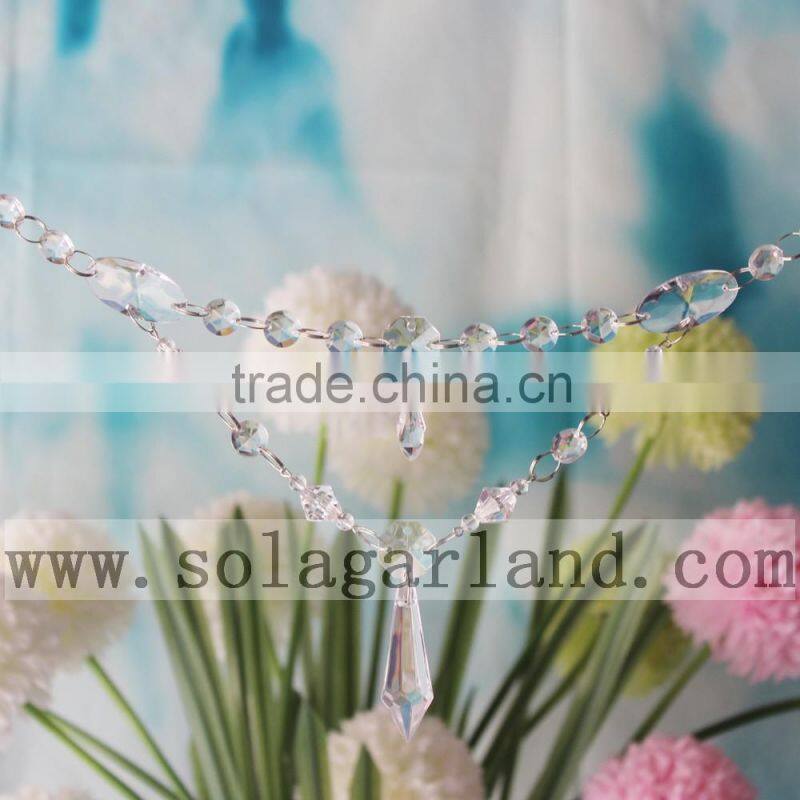 New Design Factory Wholesale Acrylic Crystal Christmas Bead Garland For Wedding Decoration