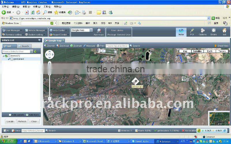 Online real time pc /mobile/ web based gps tracking system with google map