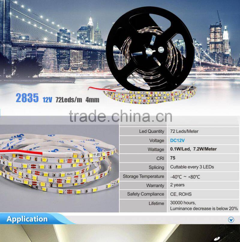 Shenzhen wholesale 2835 flexible led strip lighting 12v