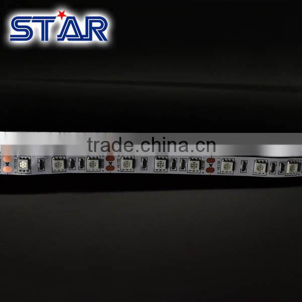 Pure white 5050SMD non-waterproof IP20 60led/m flexible strip with DC12V and yellow FPC for decoration