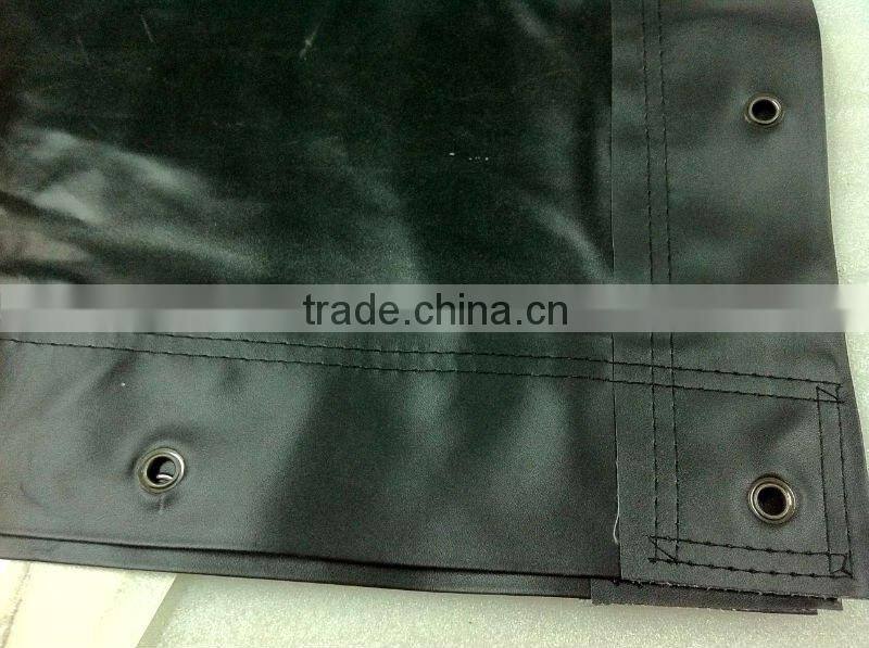 3D cinema silver screens with black and eyelet