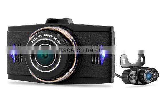 2015 new G9WB Full HD 1080P Dual Dash Camera Car DVR Car Video Recorder 3.0"LCD with G-Sensor HDR Dual Lens