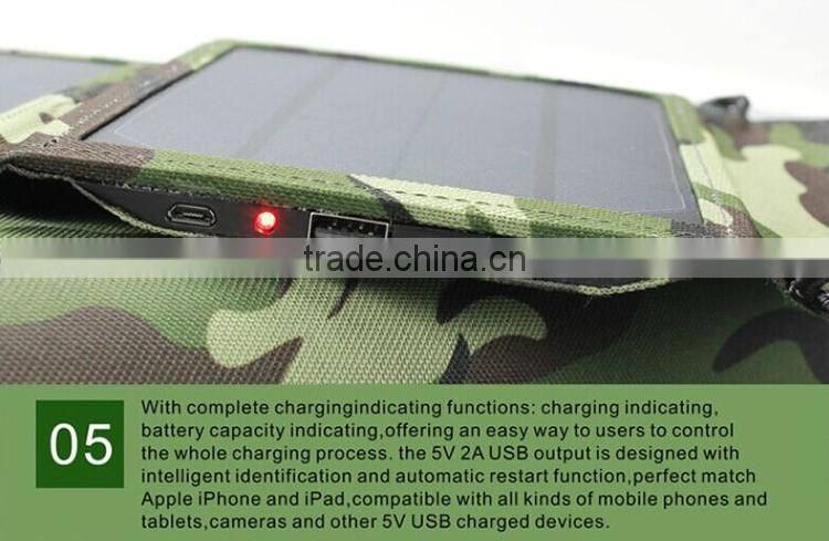 Super fast charge 4000mah folding solar power bank for 5v electronic device