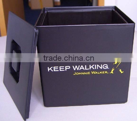 Double wall Plastic square ice bucket