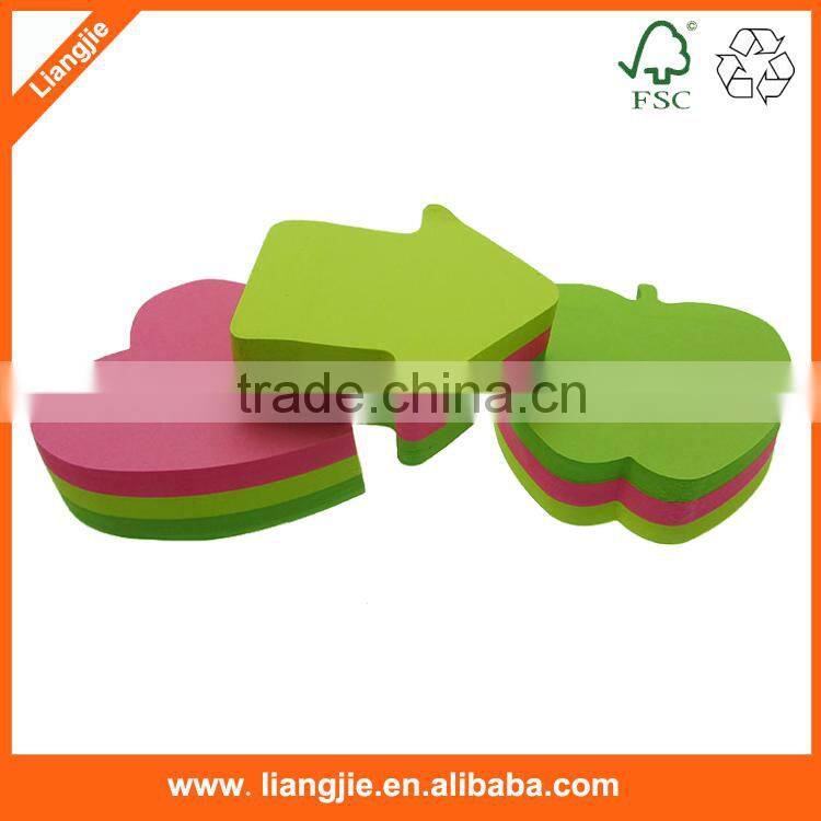 Eco-friendly promotional neon and colorful sticky note pad customed office and school self-adhesive note pad