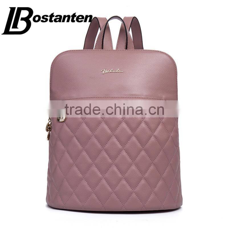 cowhide genuine leather travel backpack women mini backpack bag laptop