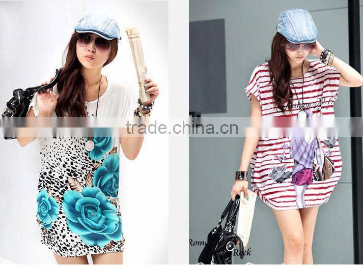 ladies T-shirt skirt casual dresses