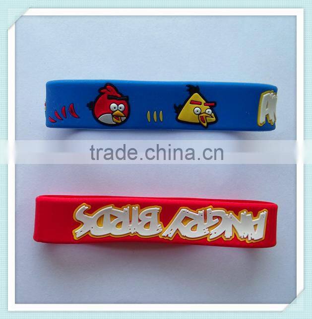 new products-cartoon soft pvc rubber bracelet for kids gifts