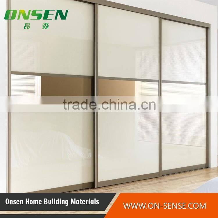 Modern laminate glossy melamine bedroom wardrobe