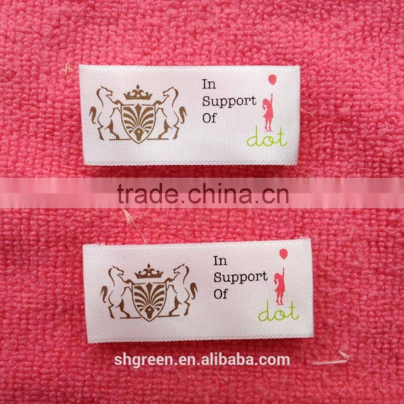 Fashion collection trousers taffeta printed labels