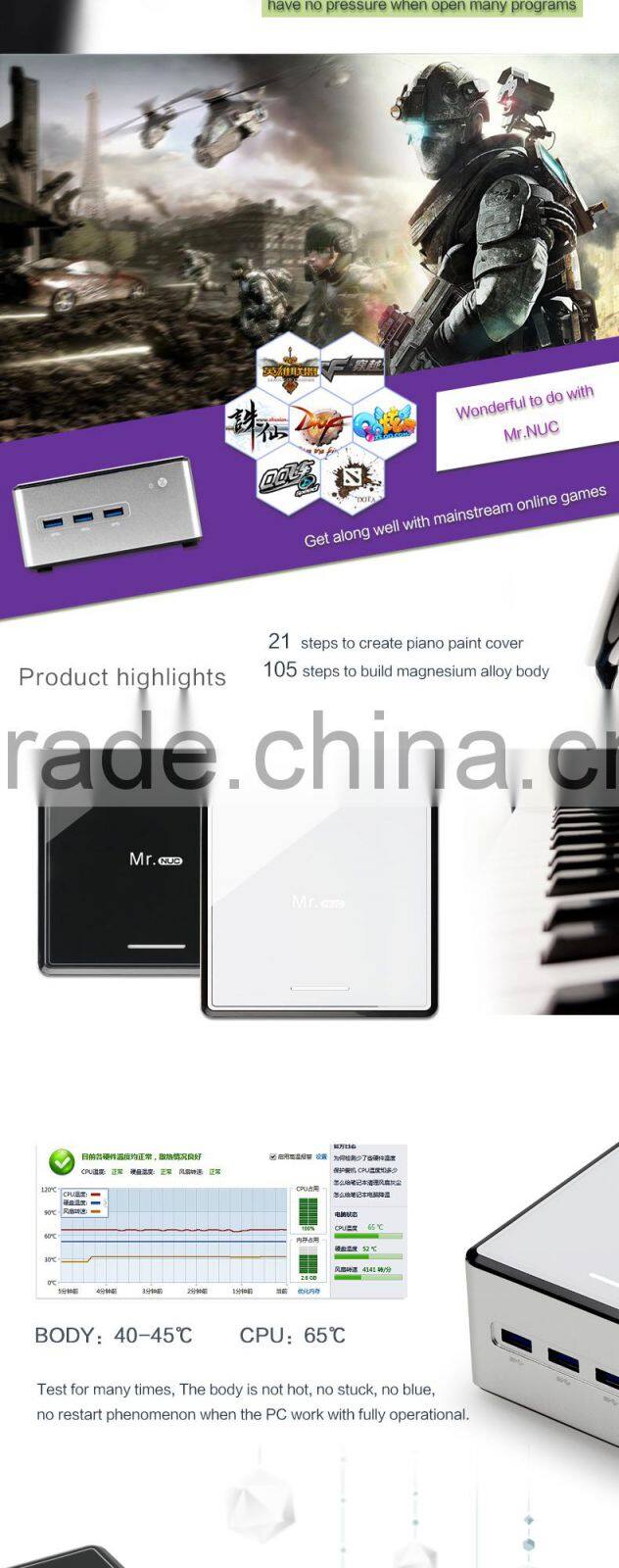 Desktop mini pc cpu intel quad core processor supporting windows xp linux Android wholesalers from Shenzhen