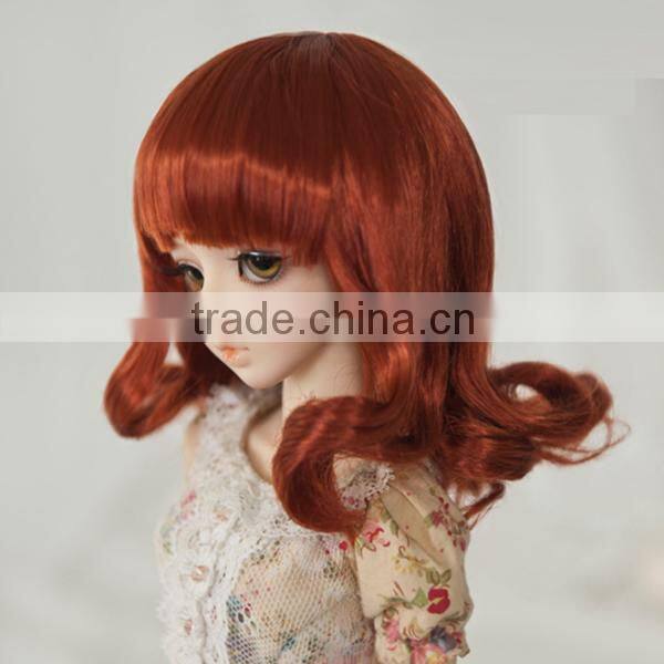new arrival dark brwon bjd/blythe doll wig with wavy end