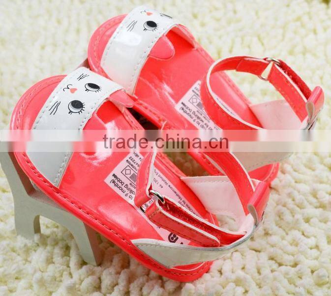 2016 New arrival baby girl shoes leather baby sandals