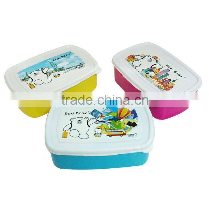 Custom Lunch Box Plastic with fork and spoon and inner box