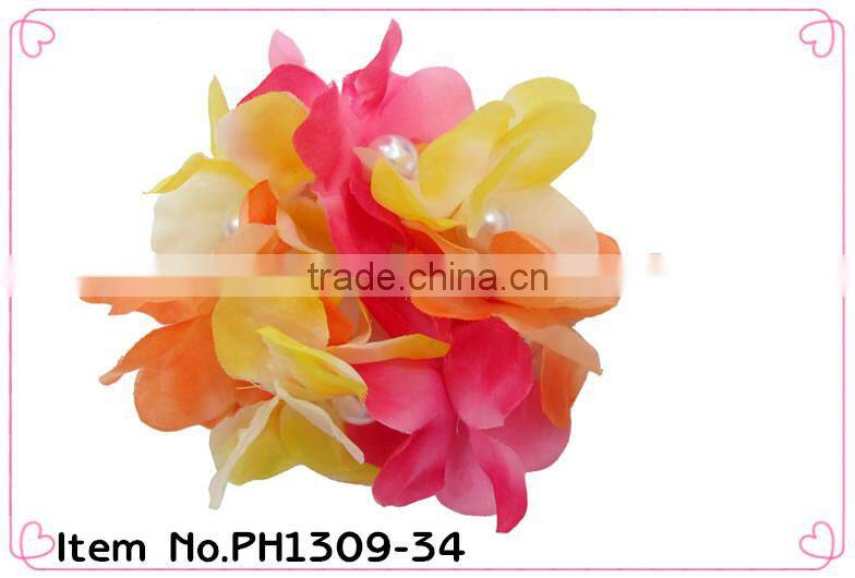 fabric flower hair scrunchie ,hair elastic band