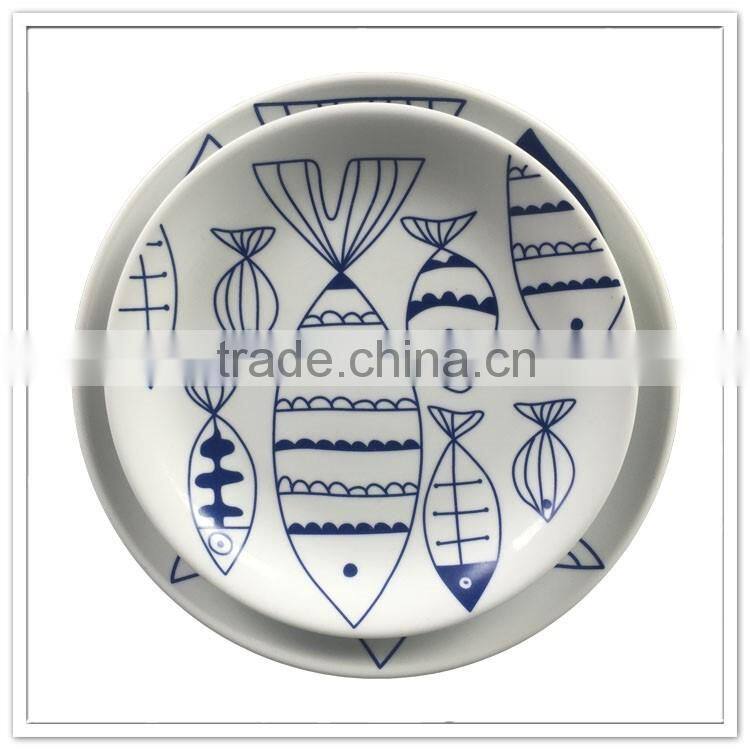 Selling well high quality luxury melamine dinnerware sets european