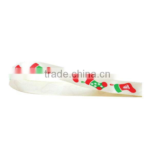 factory price gift packaging ribbon with stockings for christmas(IBX-103B)