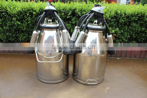 portable milking machine with one bucket
