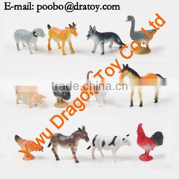 3D plastic cartoon figurine toys for children