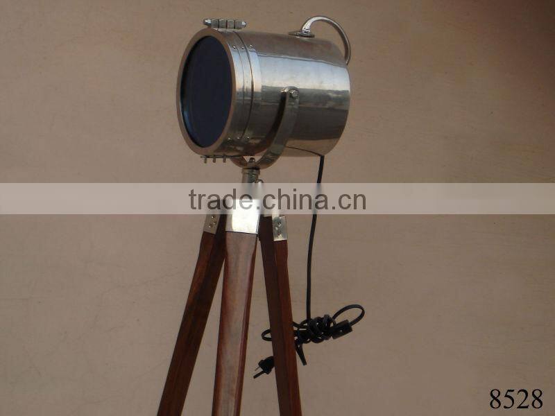 Nautical Aluminium Floor Tripod Search Light