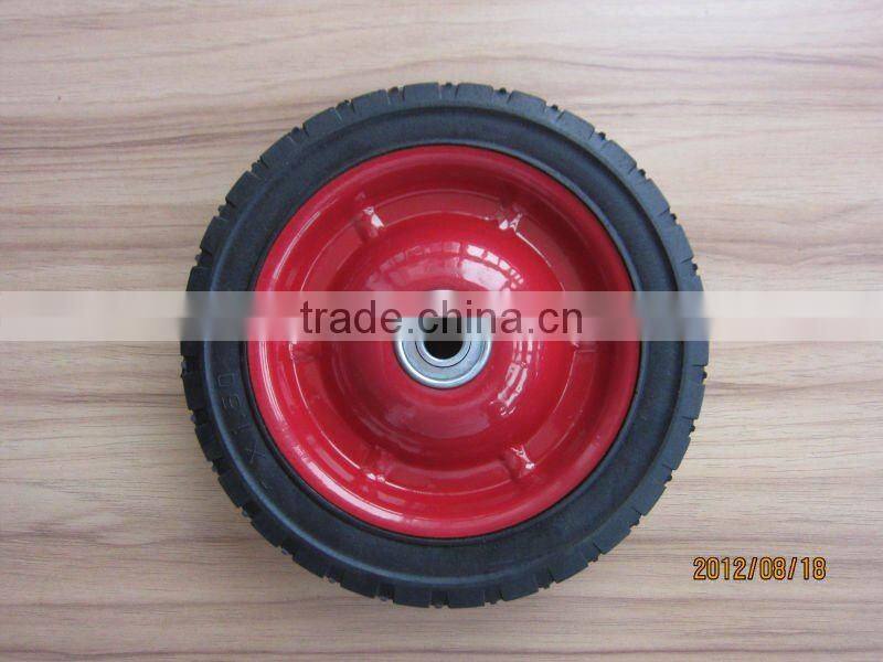 Three types of 6x1.5 semi pneumatic rubber wheel