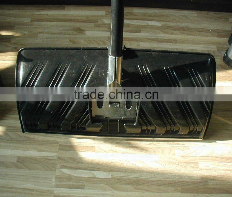 Plastic snow shovel pusher