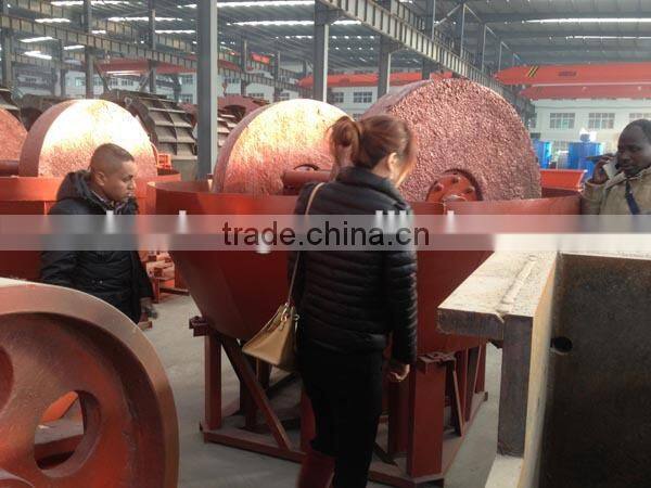 HUAHONG 1600 Gold Wet Pan Mill Grinding/Wheel mill for gold of the newest type and best price