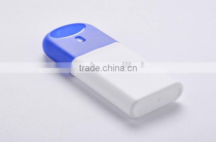 Portable bule and white color 20ml credit card sprayer bottle