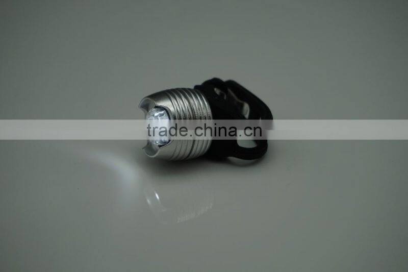 Aluminum alloy colour body of bike front light,1 super bright white LED bike light,240 degree view angle