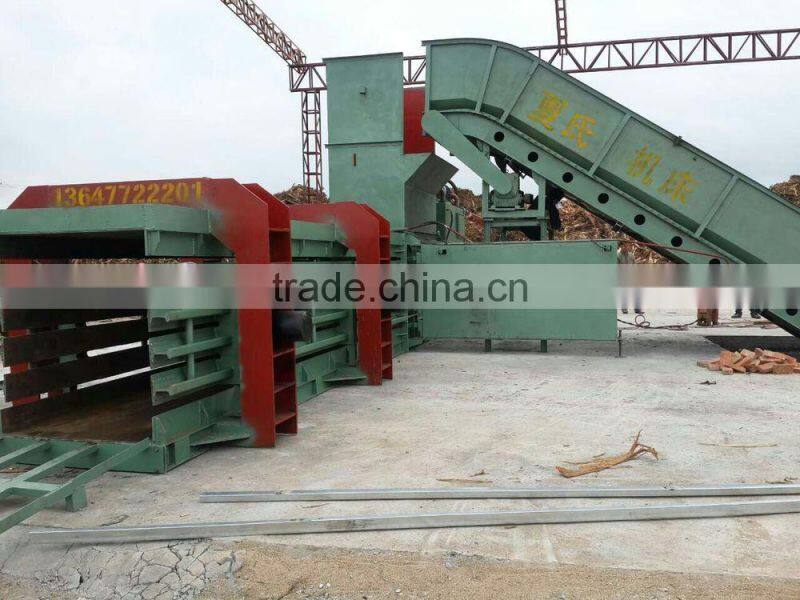 Hydraulic full-automatic horizontal baler machine for Eucalyptus leather,cardboard baling press machine YW2-150T