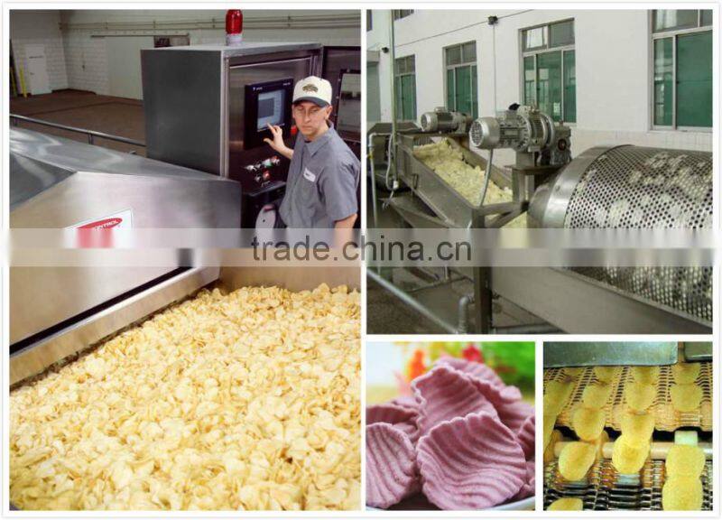 Fully automatic fresh potato chips processing line,small scale vegetable snacks