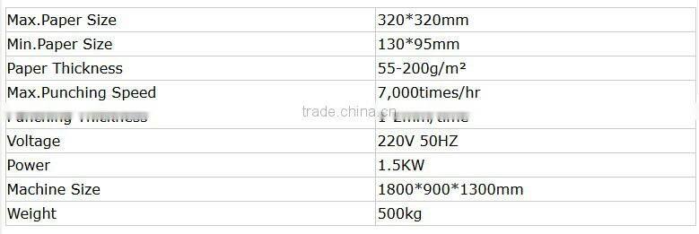 High Speed Automatic Paper Punch Drilling Machine