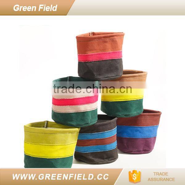Canvas flower pot garden decor plant pot