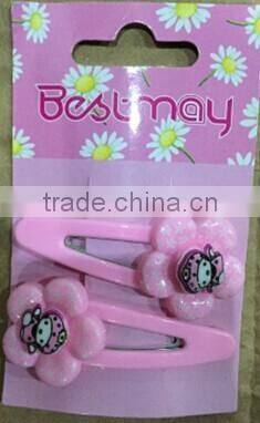 PINK PLASTIC FLOWER HAIR PIN