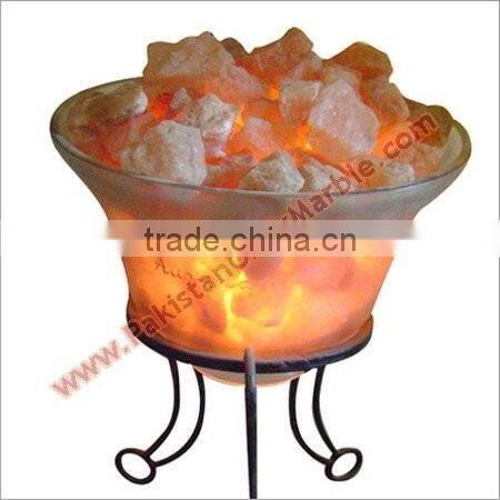 UNIQUE WROUGHT IRON SALT LAMPS WITH SALT CHUNKS